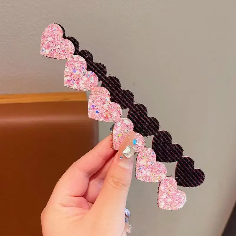 2/3/5 Stück Kinder-Pony-Sticker Stern Herz Fransen Haar-Patch Mädchen Wiederverwendbare Magische Haar-Sticker Kinder Haarstyling-Zubehör – Detail 9