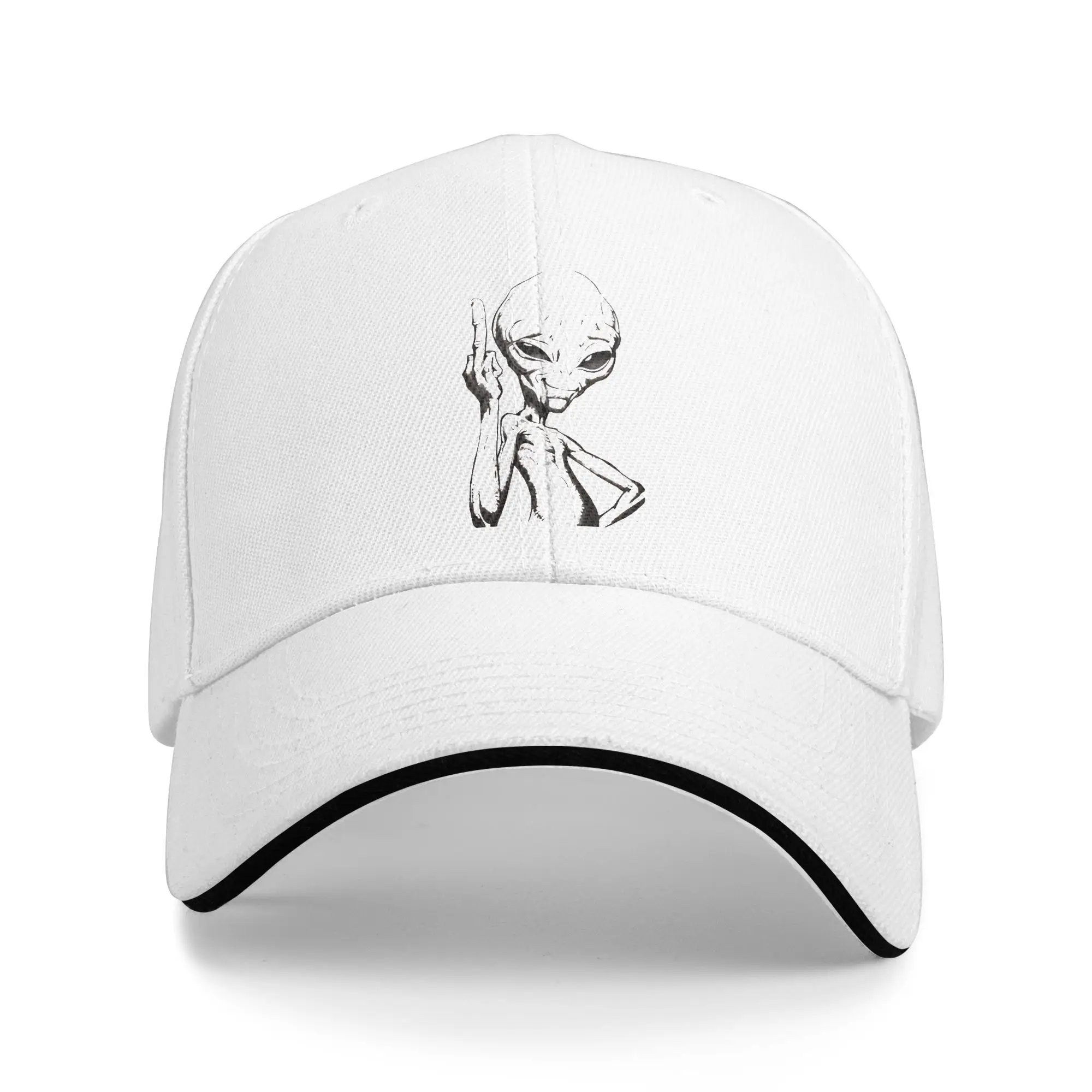 UFO We Come In Space Alien Sun Baseball Cap  Summer Design Print Trucker Hat For Men Adult Hunting Camping Baseball Caps