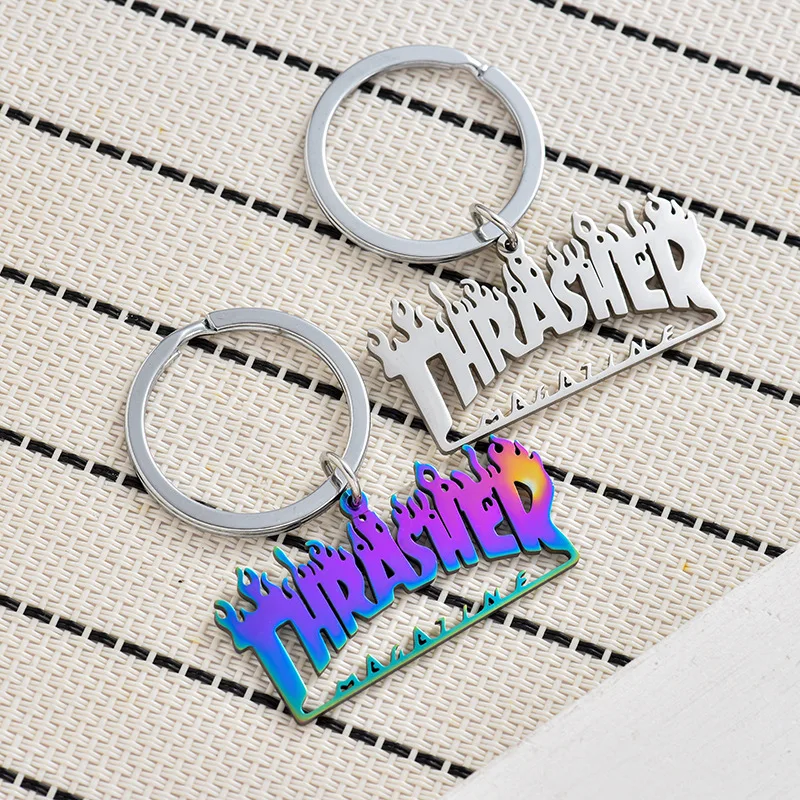 Thrasher Key Ring Sweet Key Chains DIY Jewelry Gifts