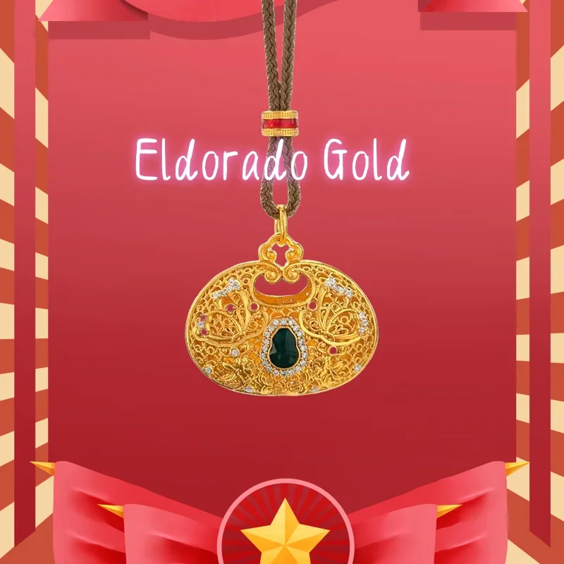 

9999 real glod , ancient method, diamond-encrusted, enamel-colored gourd lock bag, hollowed-out filigree butterfly rValentine's