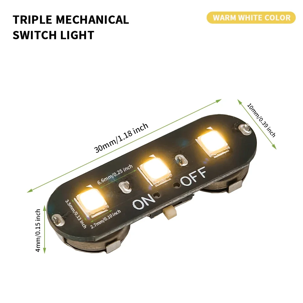 Interrupteur de lumière sans fil haute luminosité 3 watts, lampe Led, jouets pour bricolage, fabrication de modèles/Gun-dam/décor de maison de poupée/Diorama avec batterie 1 pièce