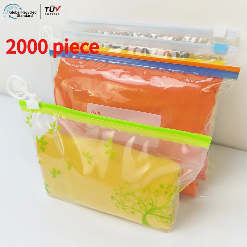 

20 00piece.Custom.Customized frosted/transparent zip lock bag clothes packaging zipper biodegradable ziplock bag with l