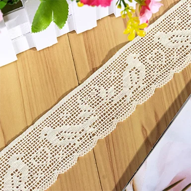 1Yard Width: 4.8cm （1.92”) Hollowed Out Fine Cotton Thread Lace Cute Bird Embroidery Laces for Garment Sewing (SS-4178)