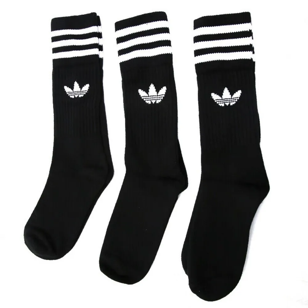 

Adidas Trefoil Socks for Men and Women, 3-Pack, Long-Sleeve Fashionable, Comfortable, Moisture-Wicking Sports Socks S21490