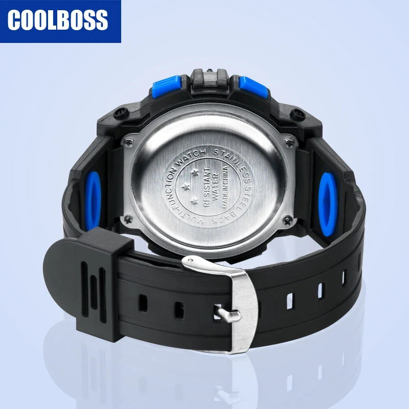 Coolboss-relojes electrónicos luminosos para niños y niñas, reloj Digital LED multifunción, resistente al agua, deportivo informal