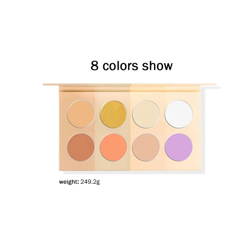 8-color Concealer/Blush/Contour Powder/Cream Plate DIY Private Label Long Lasting Waterproof Brighten Facial Makeup Custom Logo