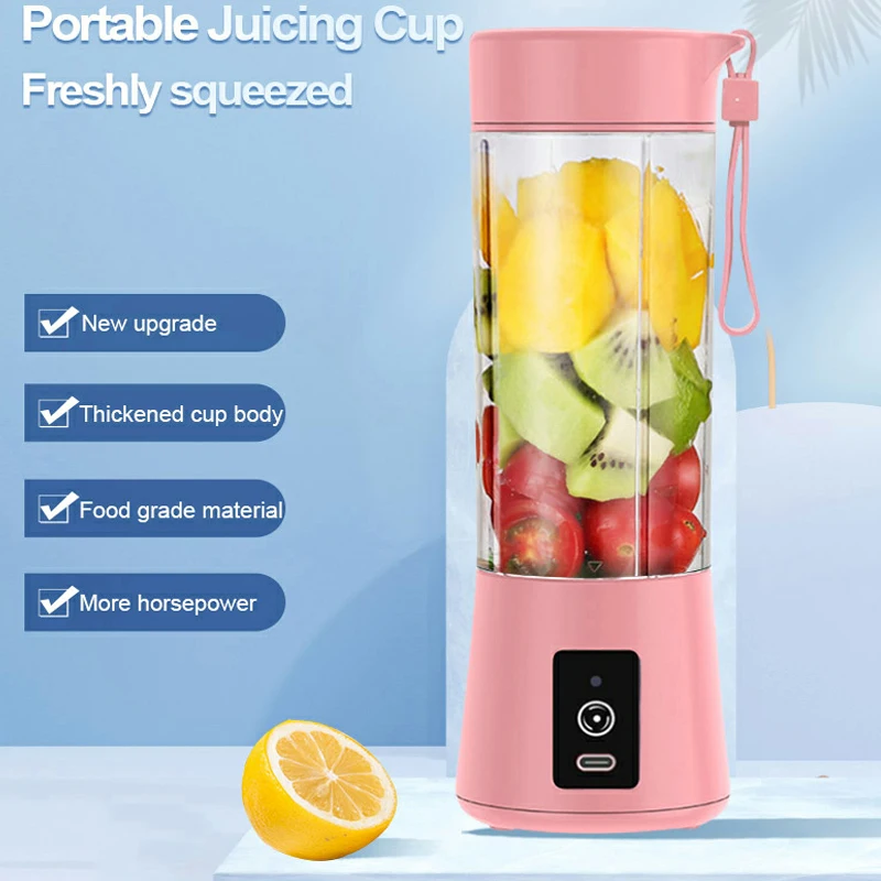 Electric Mini Juicer Portable Blenders USB Charging Multifunction Juice Blender Fresh Juice Smoothie Blender Ice Food Processor