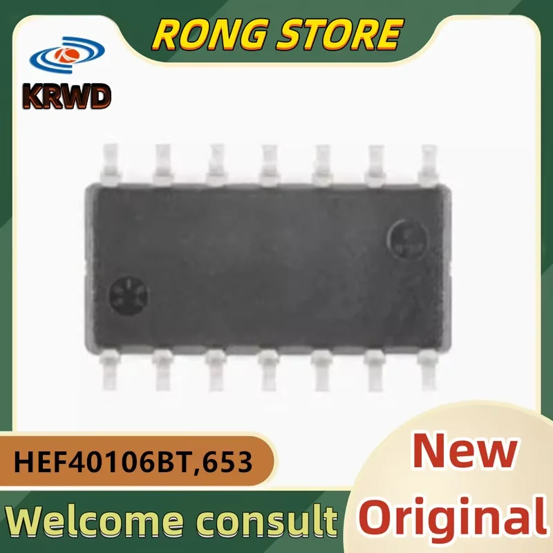 15PCS HEF40106BT New and Original Chip IC HEF40106BT,653 HEF40106 SOIC-14 Hexagonal Schmitt trigger logic chip