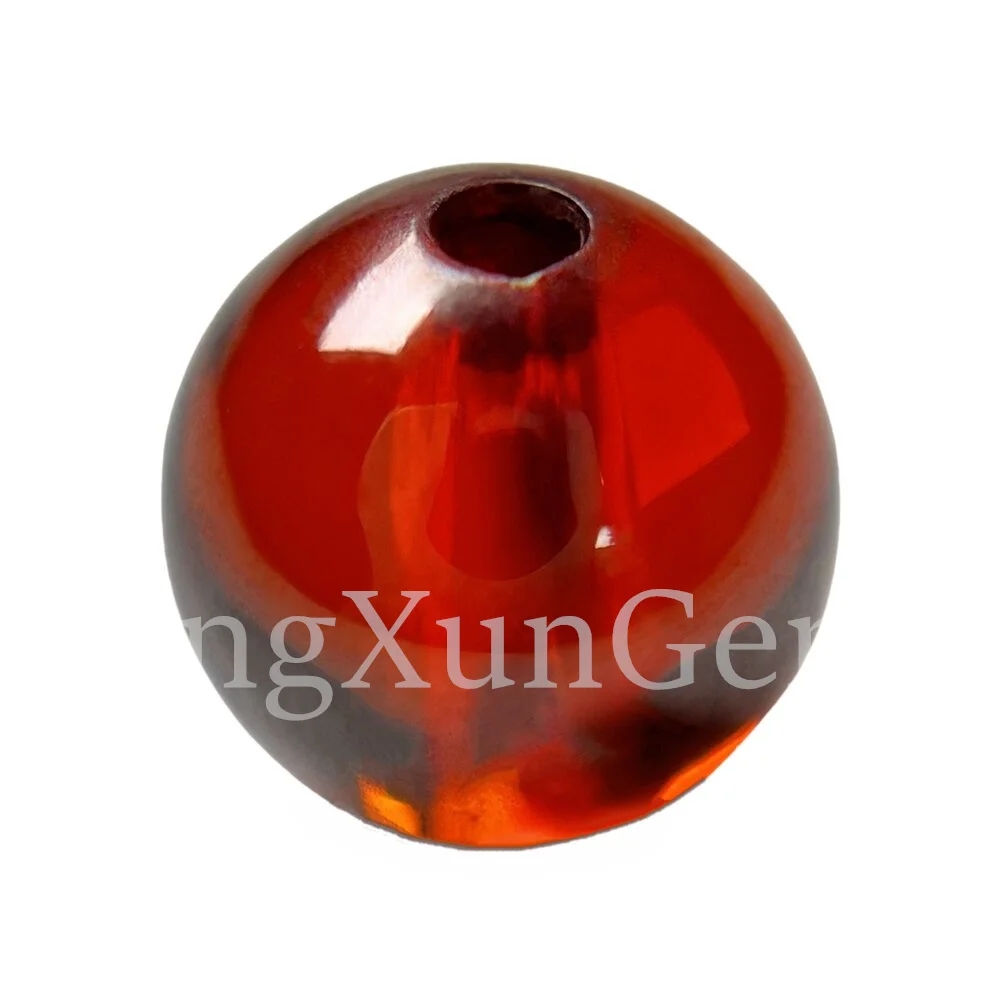 Single Hole Spherical Beads Loose Round Ball CZ Gems Orange color AAAAA Cubic Zirconia Stone for Jewelry