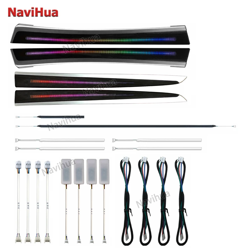 

Navihua разноцветная атмосфера с лампами для интерьера, многоцветное RGB автомобильное окружающее освещение для BMW 5 серии F18 2011-2017