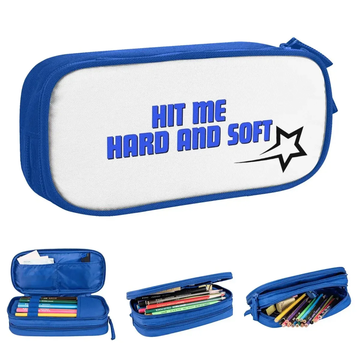 

Classic HIT ME HARD AND SOFT Pop Music Pencil Case Pencilcases Pen Box Large Storage Bag School Supplies Zipper Stationery