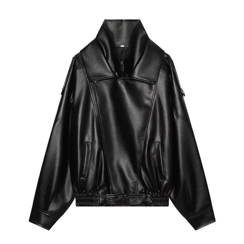 Supplier photo of The Cruelty-Free Leather Biker Jacket