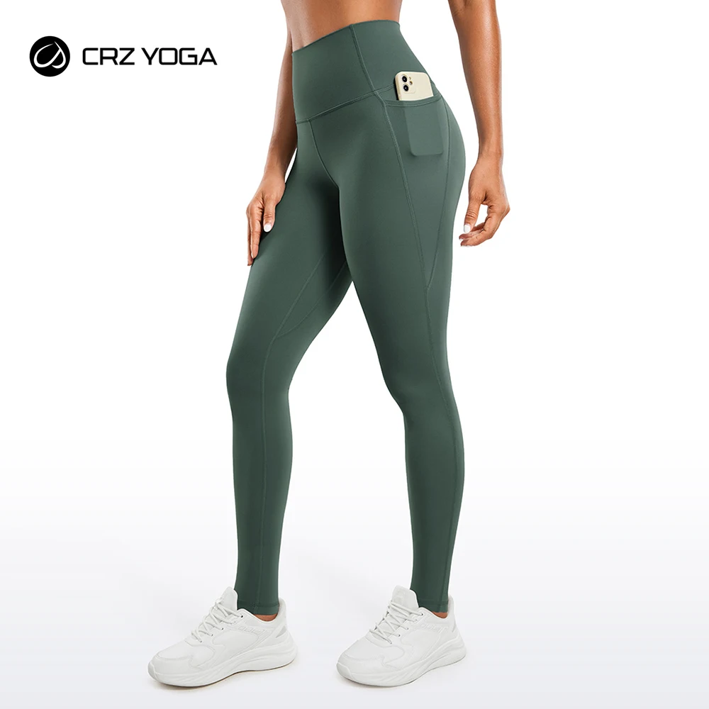 CRZ YOGA Womens Butterluxe High Waisted Workout Leggings 31 Inches - Athletic Gym Yoga Pants with Pockets Buttery Soft