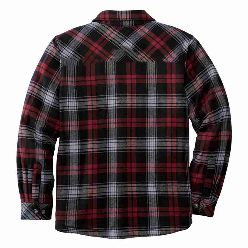 Foreign Trade Men's Clothing, New Classic Plaid Shirts In Autumn And Winter In Europe, America, Long-sleeved Loose Fleece Jacket