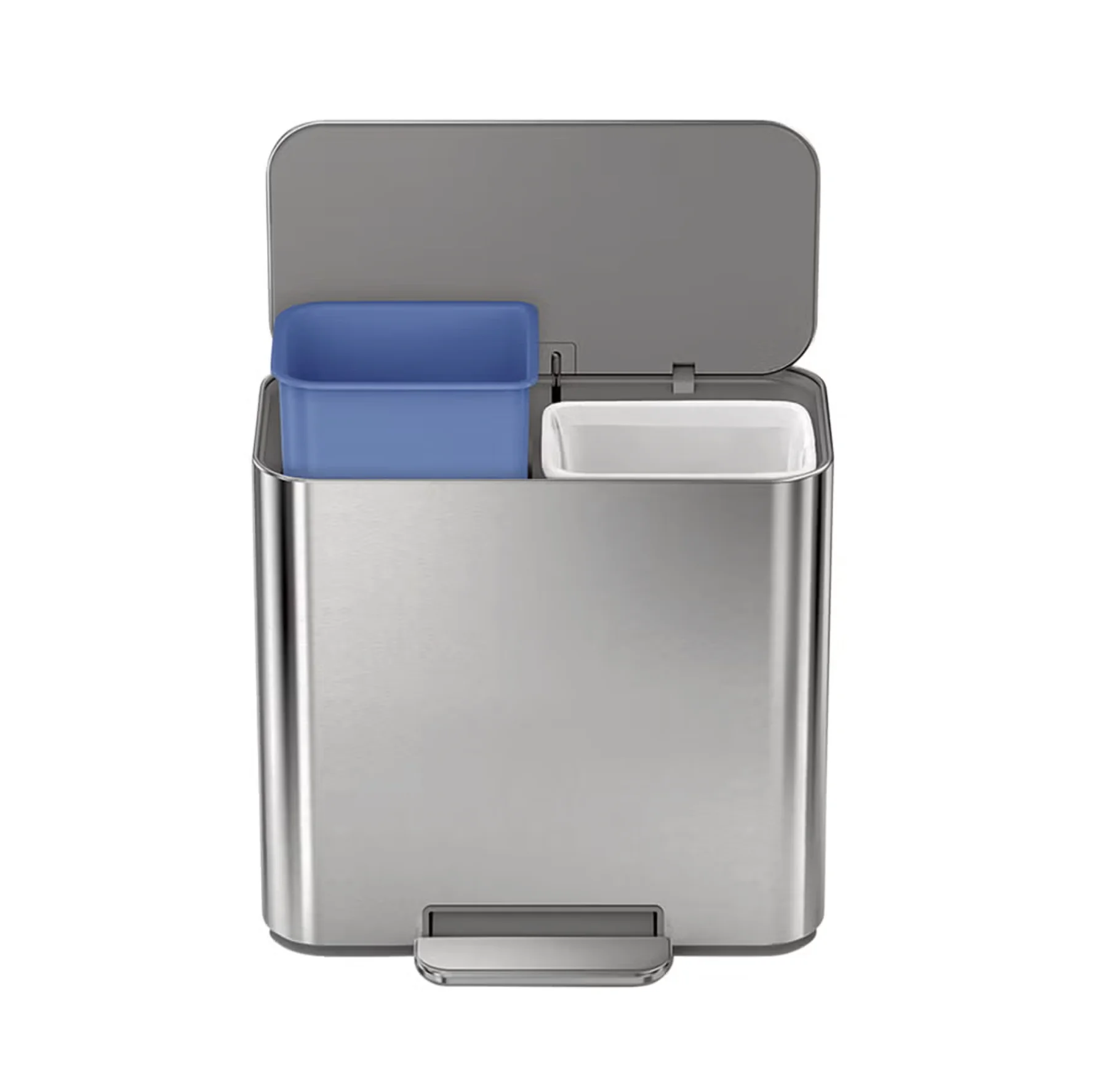 

4 гал./15 л. Прямоугольная мусорная корзина с двумя отделениями