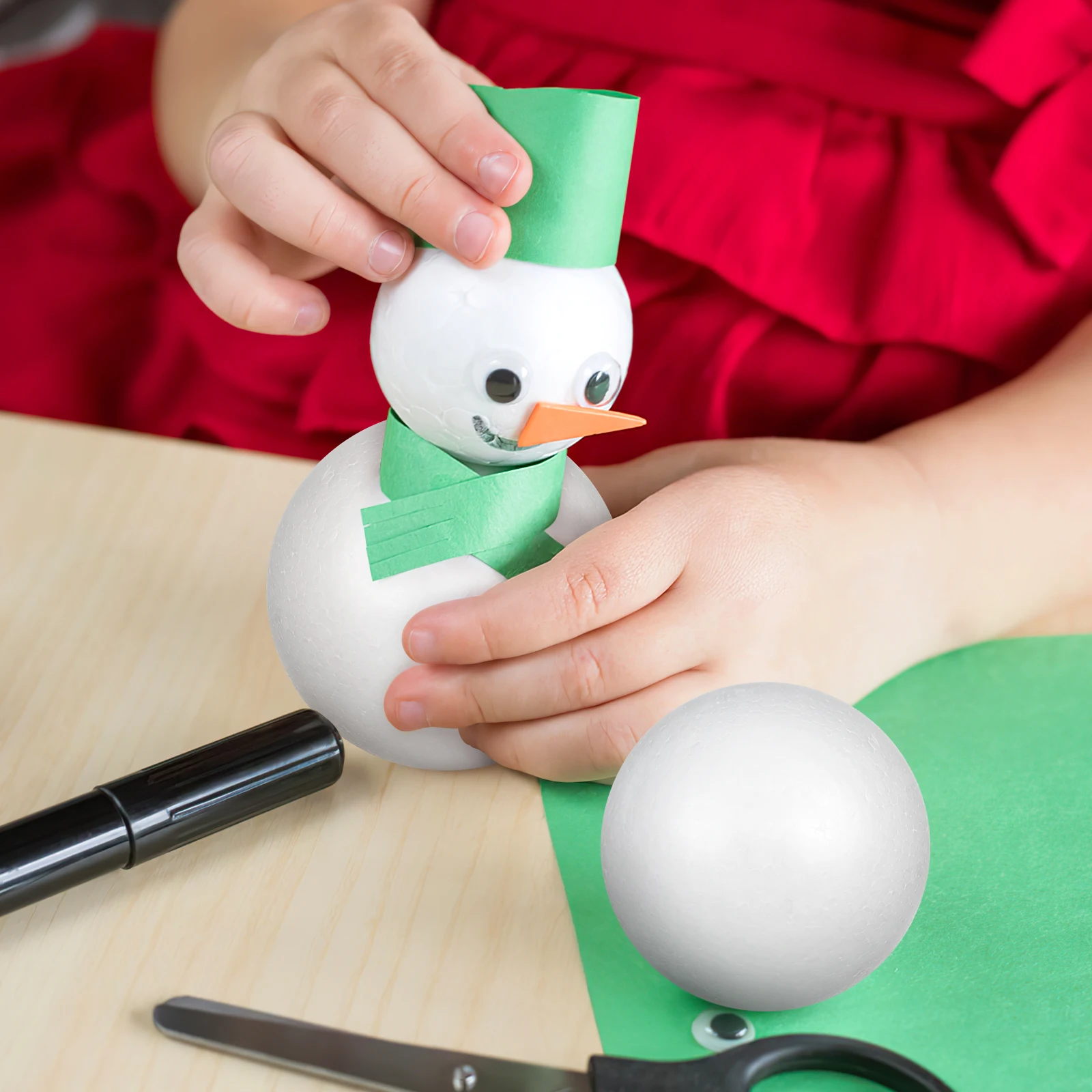 

10pcs Christmas Foam Balls 8cm White Polystyrene Spheres for DIY Craft Decorations Molecular s Party naments