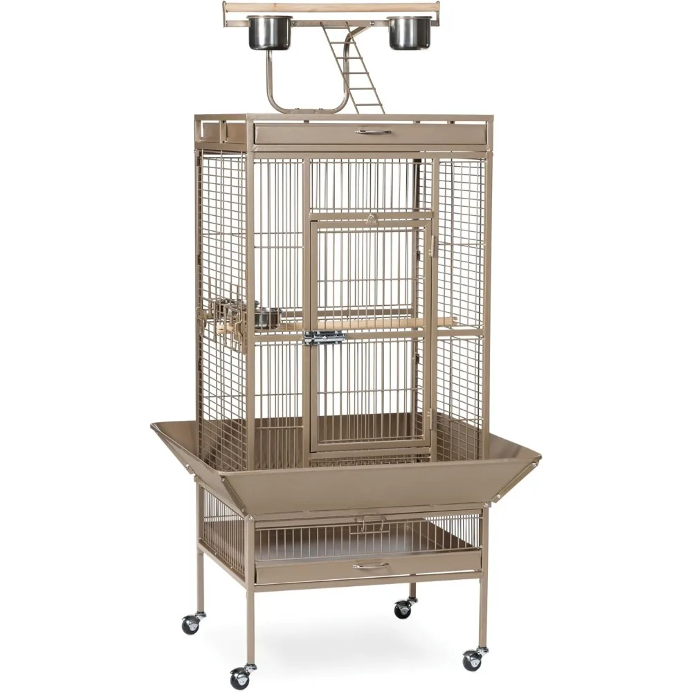 

Prevue Hendryx Pet Products Wrought Iron Select Bird Cage 3152COCO Coco Brown, 24-Inch by 20-Inch by 60-Inch