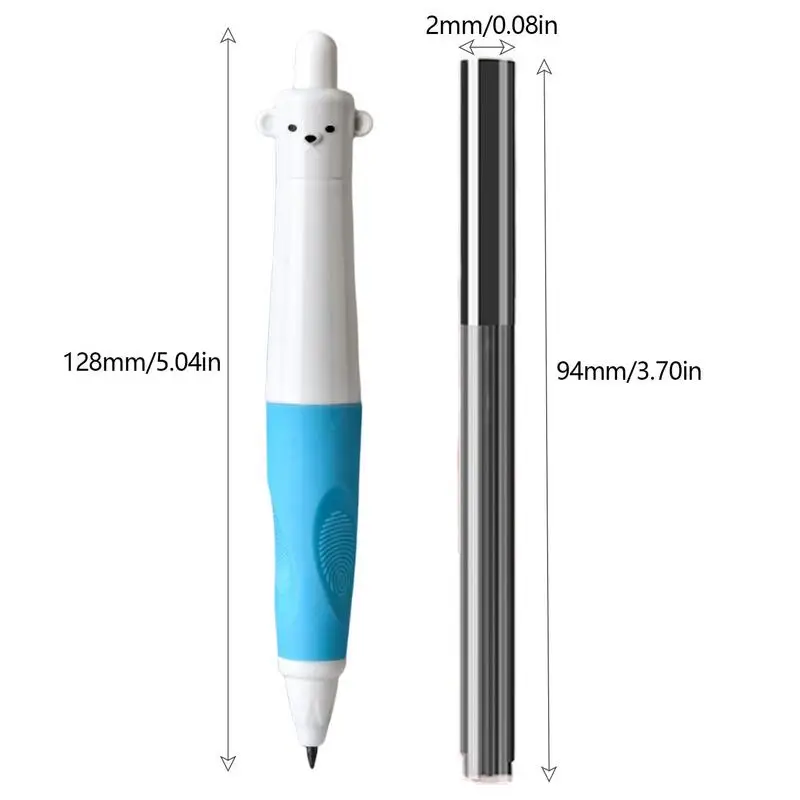 Pencil Holding Trainer For Kids Mechanical Children's Correction Grip Pencil With Bear Design Learning Supplies Toddler Pen For