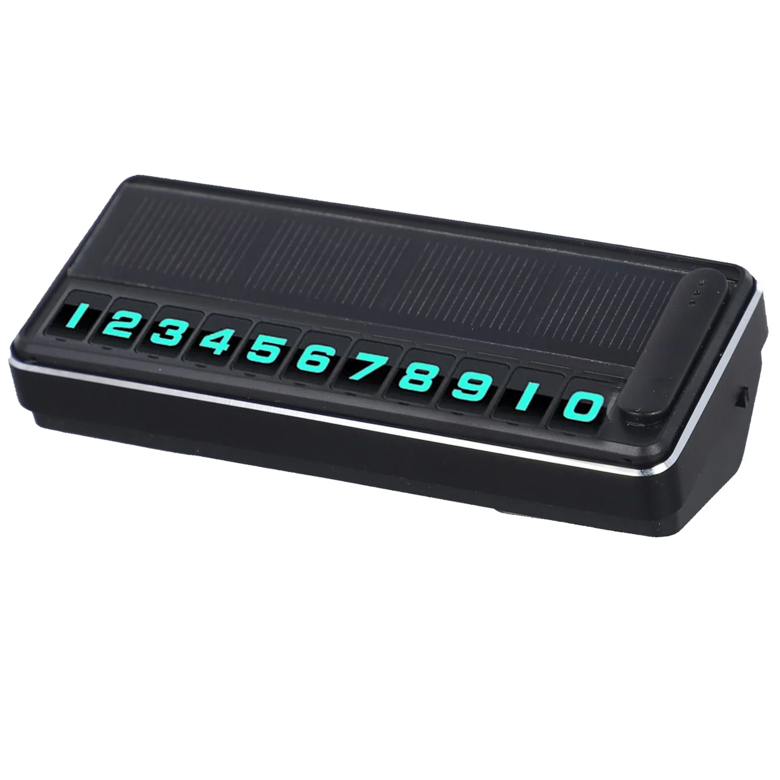 

Dark Environments Temporary Parking Card Solar Car Phone Number Plate LED Metal No Fading Privacy Protection Solar Energy