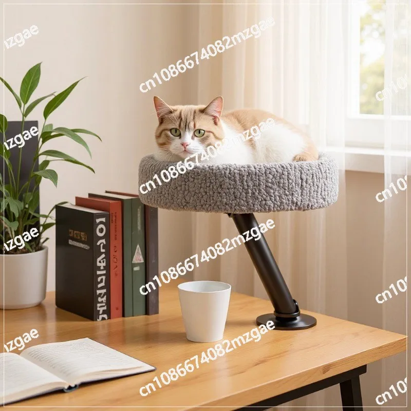 

Плавающая лежанка для кошек на стол, офисная лежанка-когтеточка, настольный комплекс для лазания