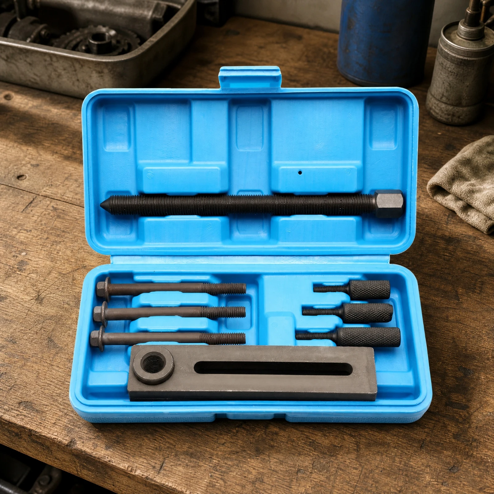 Engine Case Separator Tool with Forcing Screw Portable Crankcase Splitter with Mounting Bolts for Garage Maintenance