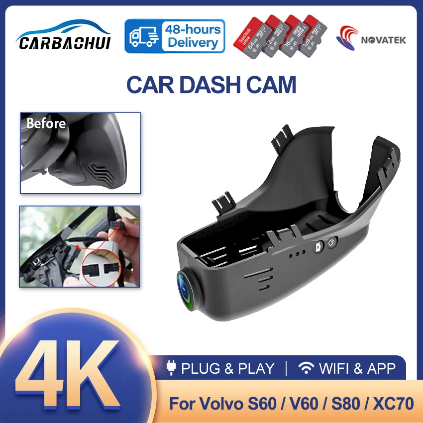 

High quality HD 4K 2160P Easy to install Car DVR WIFI Video Recorder Dash Cam Camera For Volvo XC60 2012 2013 -2016 2017 2018