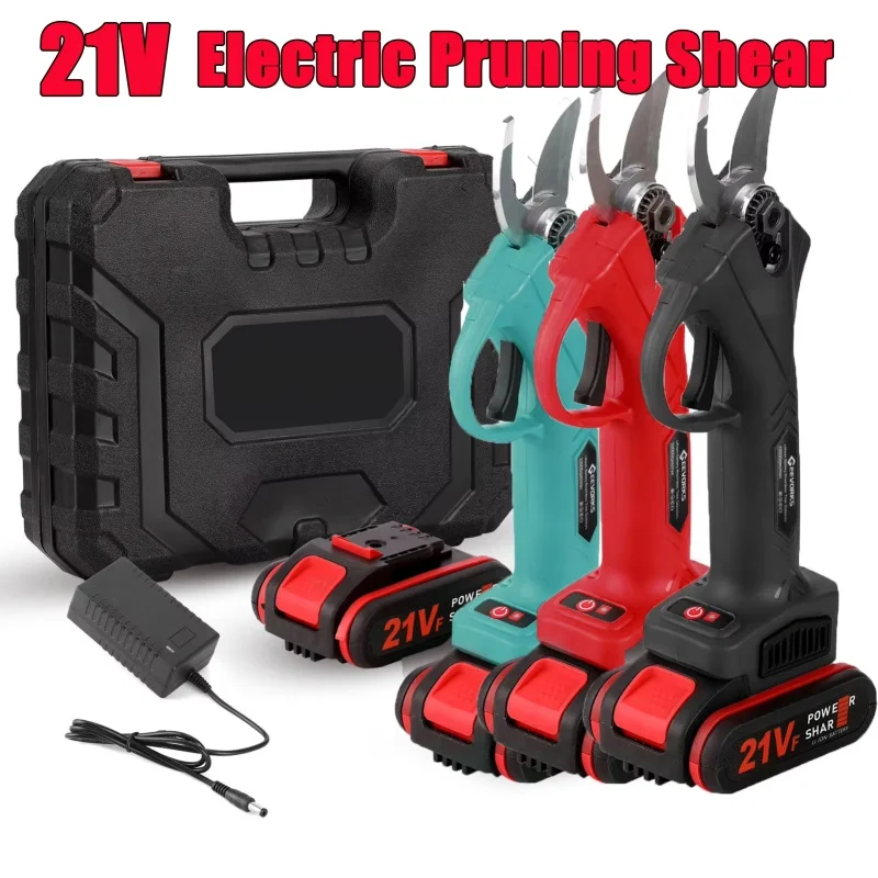 Tijeras de podar eléctricas inalámbricas YsinoBear, podadora eléctrica, tijeras de jardín, herramientas, tijeras de podar con batería recargable de 21V