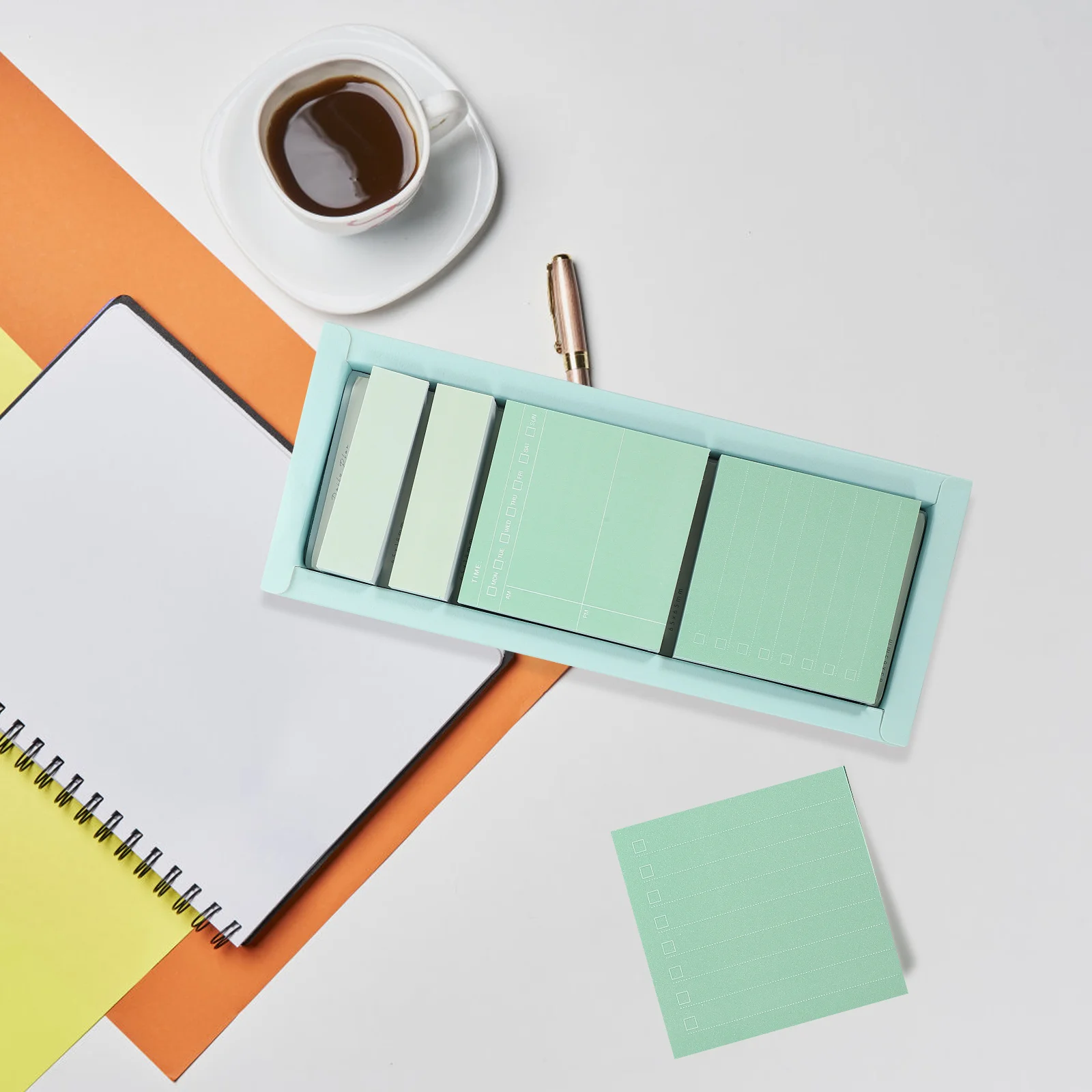 1 Box Sticky Tabs Decorative Memo Pads Self-Adhesive Portable Memo Stickers Waterproof Long-Lasting Practical Sticky Tabs