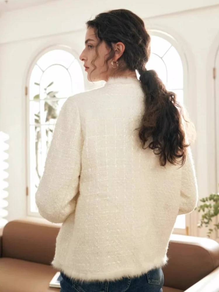 OLrain Women Down Jackets 2025 Winter New in Solid O-neck Down Coats Elegant Commute Short Overcoat Ladies Clothes G23DY68693