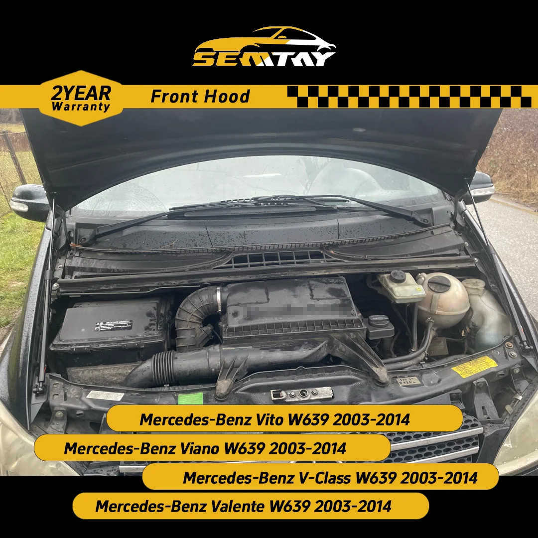 

SEMTAY Hood Struts Compatible with Mercedes-Benz Vito/Viano/V-Class/Valente W639 2003-2014 Shocks Dam