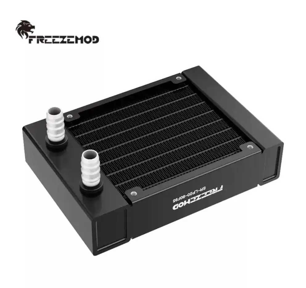 FREEZEMOD Aluminum Radiator Pagoda Thread Mouth Small Liquid Cooling Medical Printing Laser for 80mm Fan Installed SR-LP20-160
