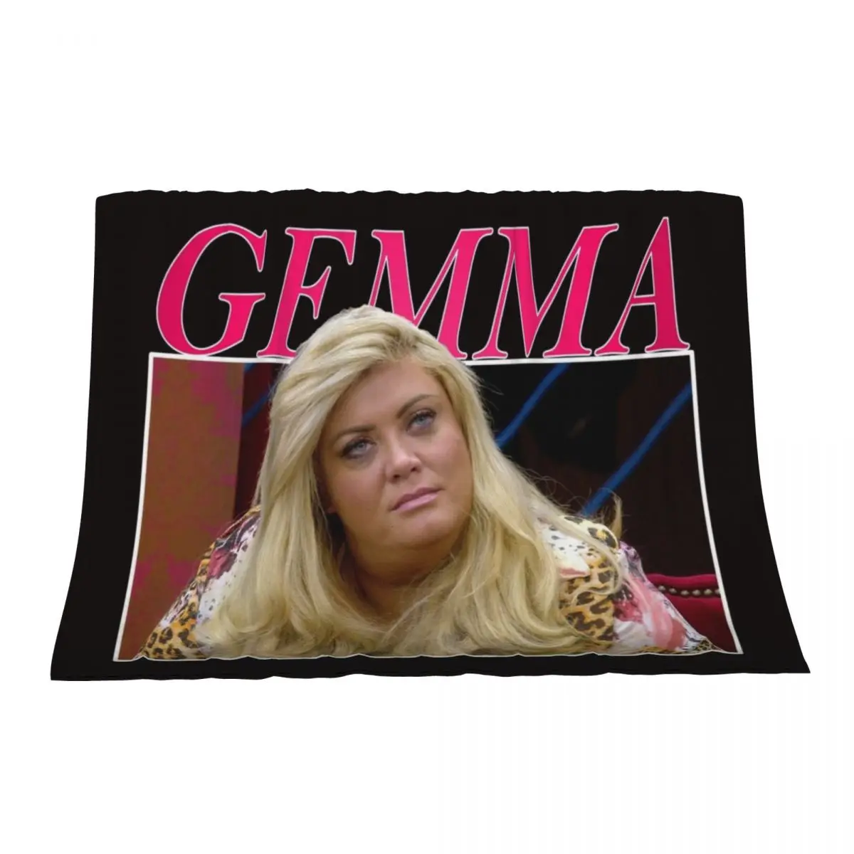 

Gemma Collins Throw Blanket Plaid on the sofa for winter Flannel Blankets