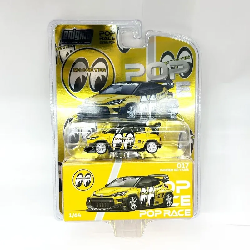 In stock 1:64 Moon Eye GR hanging card alloy miniature replica vehicle model, boy toy gift, room collection statue
