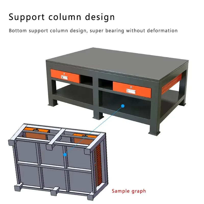 Mold flying table workshop assembly and maintenance Steel plate operation table Anti-static pad worktable Heavy duty workbench