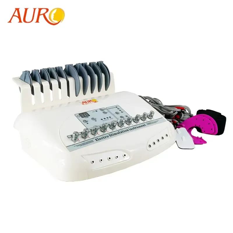 AURO New Russian Waves Microcurrent EMS Electric Muscle Stimulator Body Massager Weight Loss Electro Myostimulation Machine