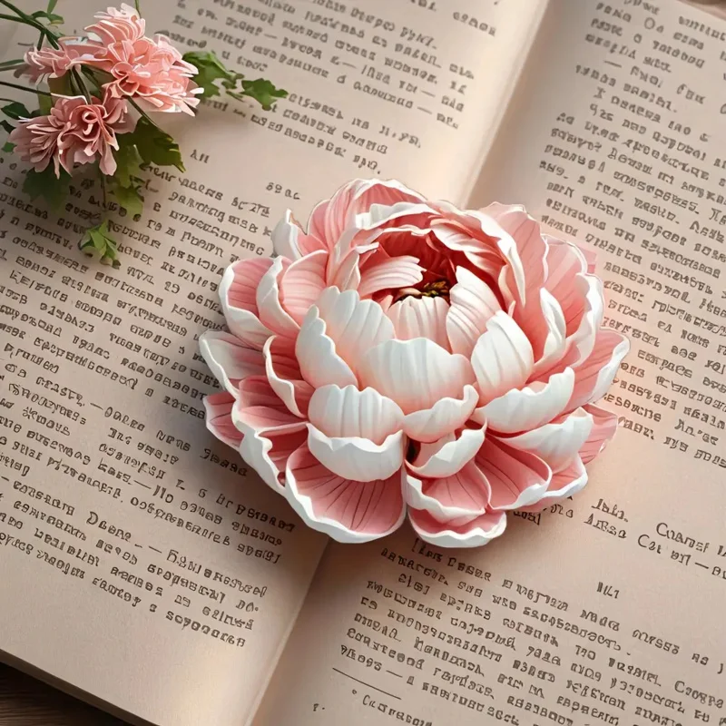 3DElegant Floral Silicone Mold，Layered Peony Flower Design - Irregular ShapeDIYMold suitable for candles、Soap、Gypsum、Resin Craft