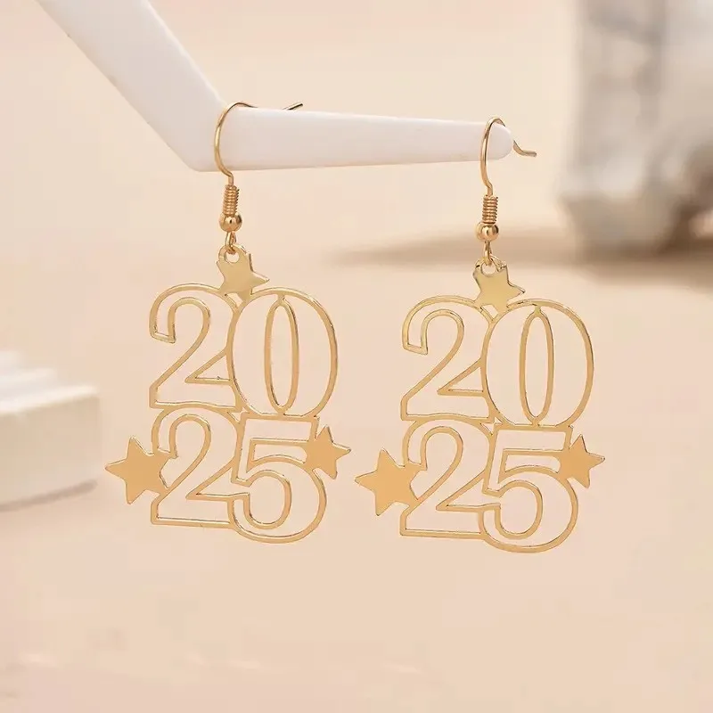 2025 Bohemian style pendant earrings - simple hollow design, alloy material, suitable for daily wear and vacation