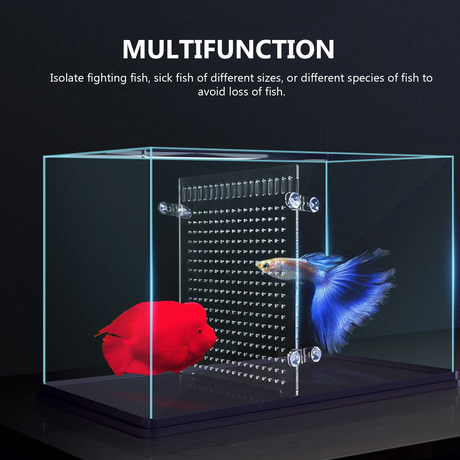

Acrylic Fish Tank Divider Plate Durable Safe Flat Isolation Board for Aggressive Fish Breeding Fry Separate Bowl Aquarium