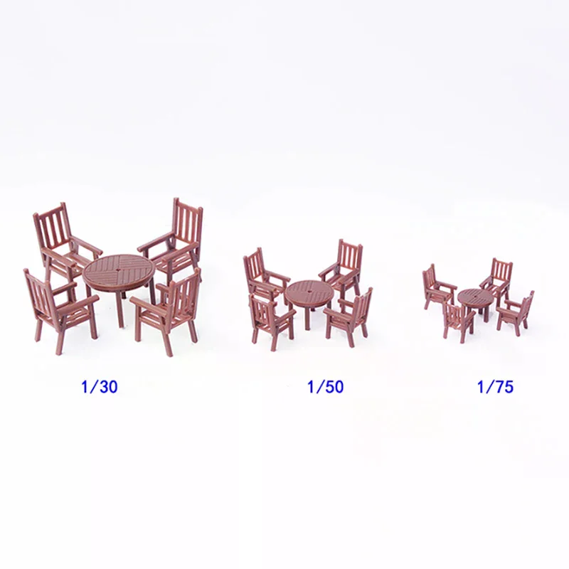 1 Set Of Mini Simulation Table And Chair Model Scene Toy Furniture Accessories