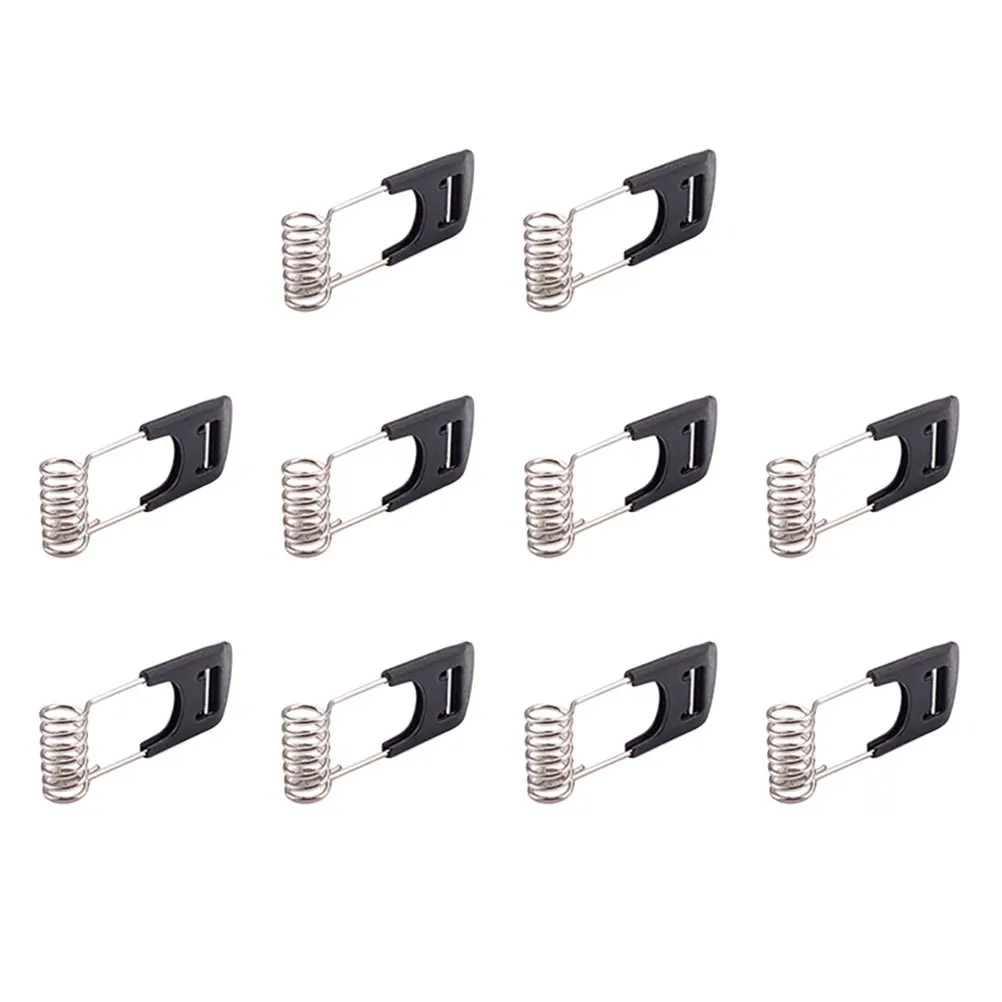 

10pcs Black Spring Clips Plastic Metal Fasteners For String Lights Fixing Outdoor Indoor Lamp Holder Rope Light Hanger Ceiling