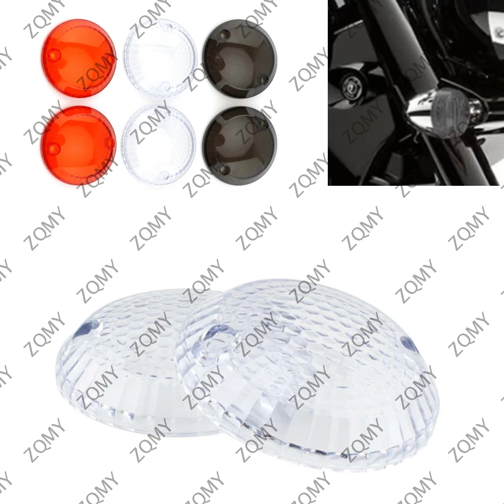 2pcs Motorcycle Turn Signal Light Lens Cover For Suzuki Intruder 1400 VX800