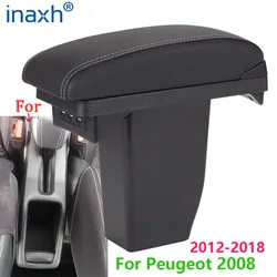 For Peugeot 2008 Armrest box Retrofit parts Interior details Center Storage box car accessories special Car Armrest Arm USB