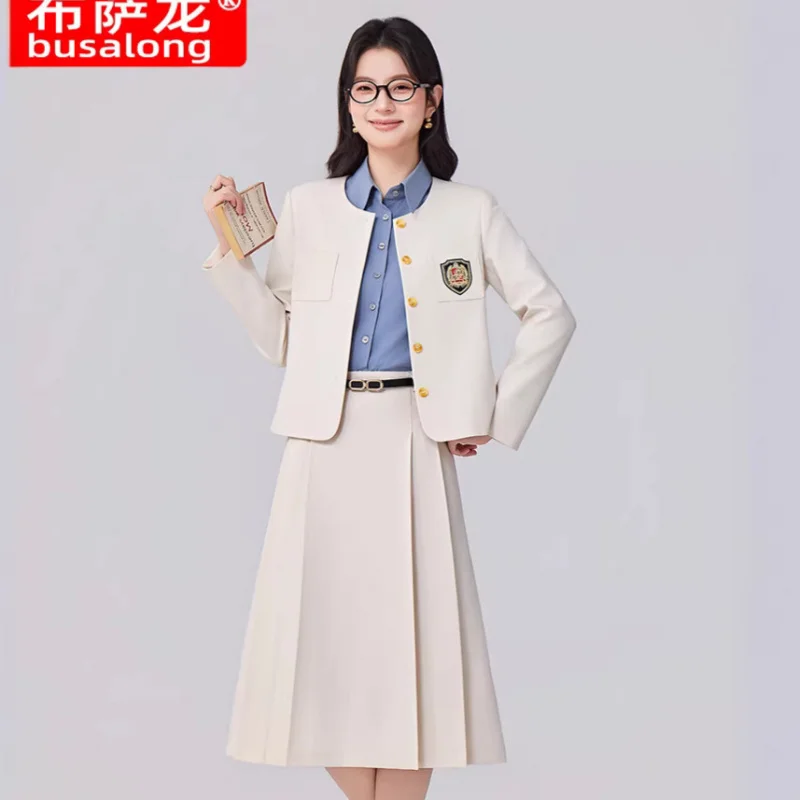 

Women's blazer2026New kindergarten teacher uniforms in college styleJKPleated skirt two-piece professional suit