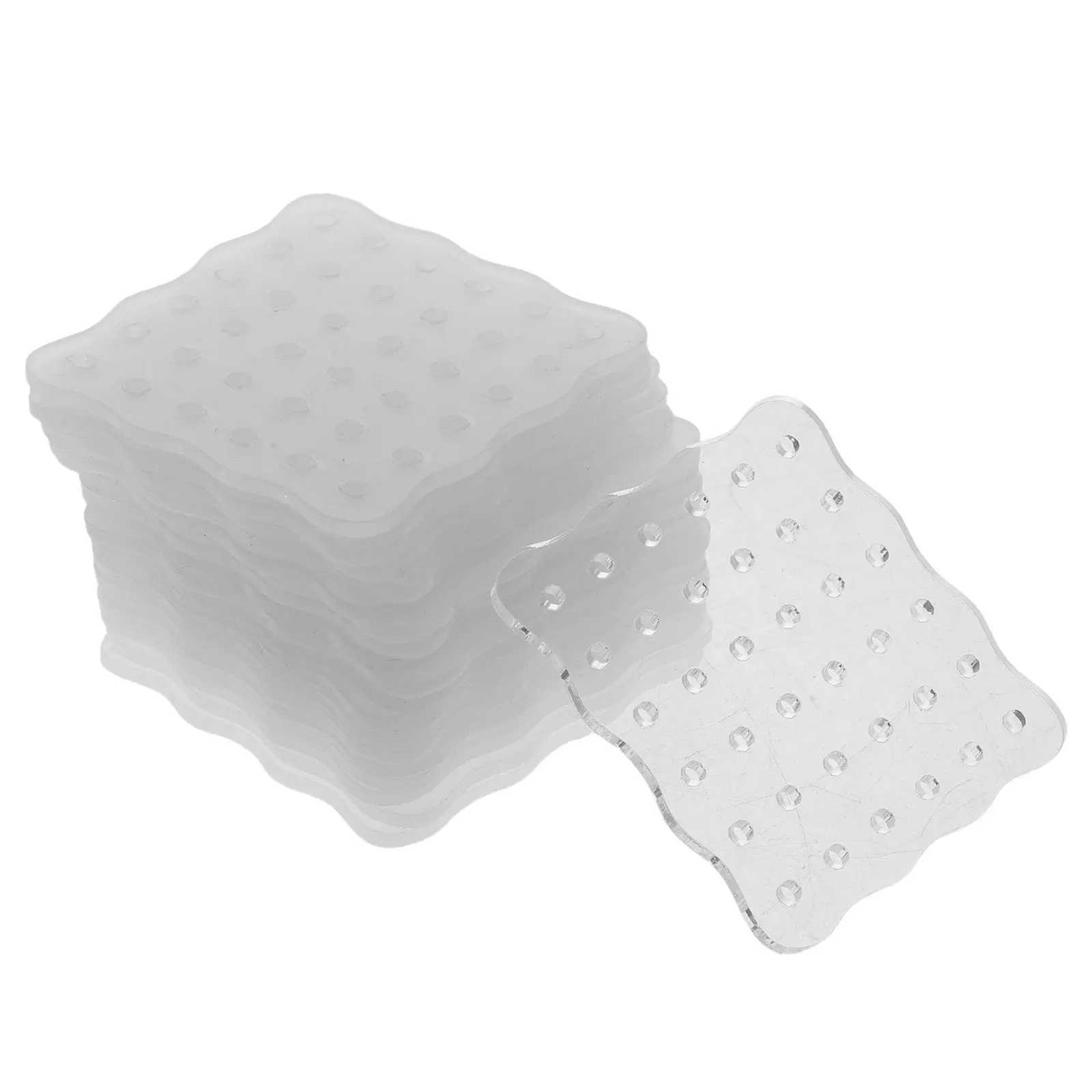20Pcs Clear Acrylic Earring Holder Cards Multi Pair Jewelry Display Cards Portable Travel Organizer Stand Up Earrings