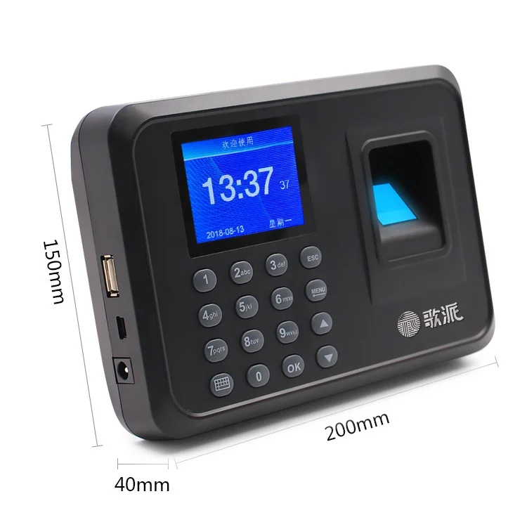 ZMQ-330 Biometric Fingerprint Time Recorder Machine, impressão digital, dispositivo de gravação para escritório e fábrica