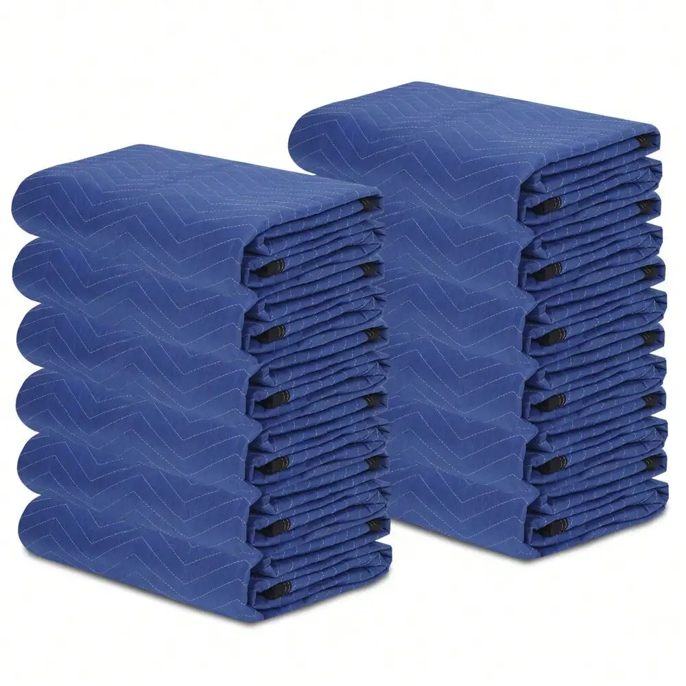 ผ้าห่มขนย้าย 12 แพ็ค 80 "x 72" Pro Economy Blue Shipping Furniture Pads