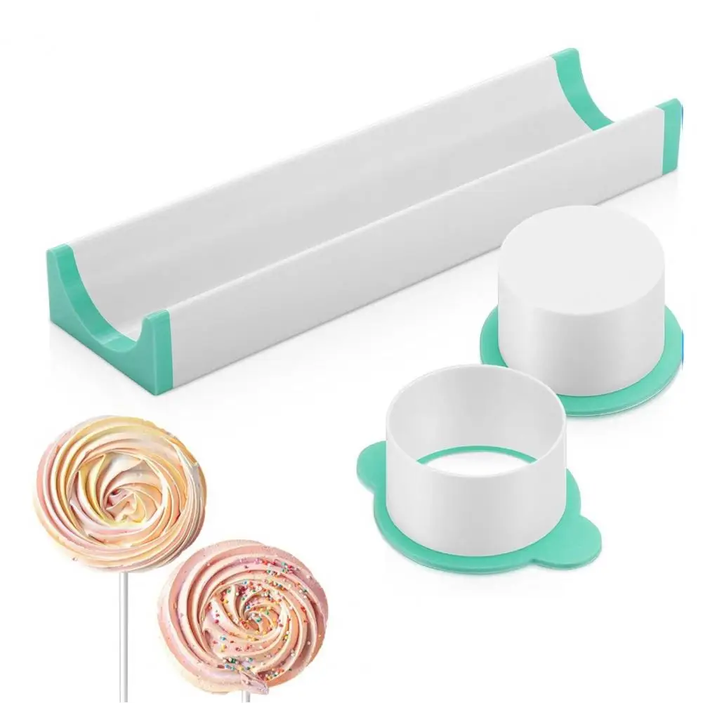 Juego de moldes para hornear, molde para palitos de pastel, juego de moldes circulares para pastel Pop con moldes para cortar a presión fácil, bandeja de 9 pulgadas para suministros para hornear
