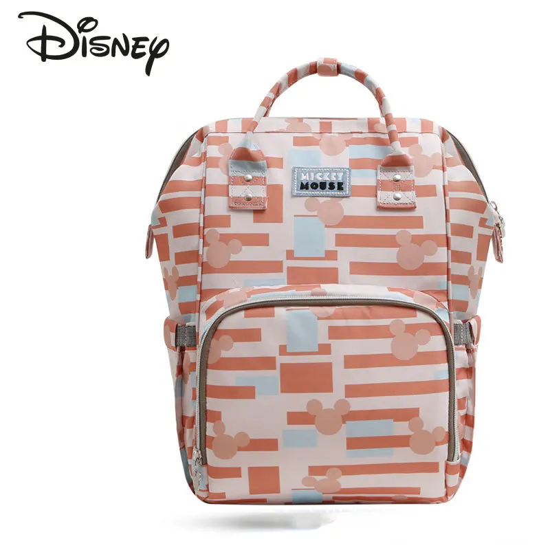 Disney\'s New Mommy Bag Fashionable High Quality Large Capacity Baby Outgoing Backpack Multi Functional Parent Child Backpack