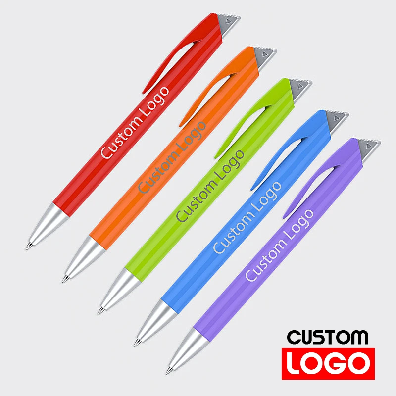 

Plastic Pen Advertising Pen Laser Engraving 1.0mm Round Bead Pen Enterprise Gift Custom Logo Text Engraving Stationery Wholesale