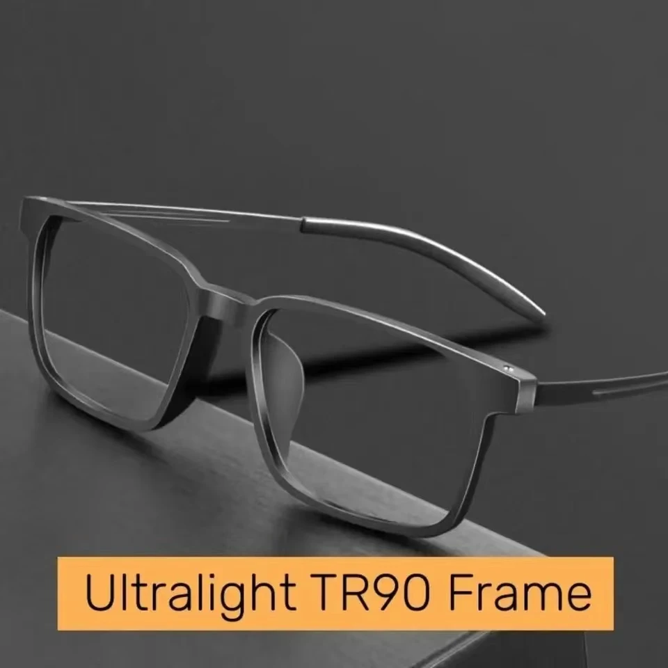 

Photochromic Square Men TR90 Titanium Frame Blue Light Blocking Reading Glasses men Trend Rectangle Computer Reader Fake Glasses